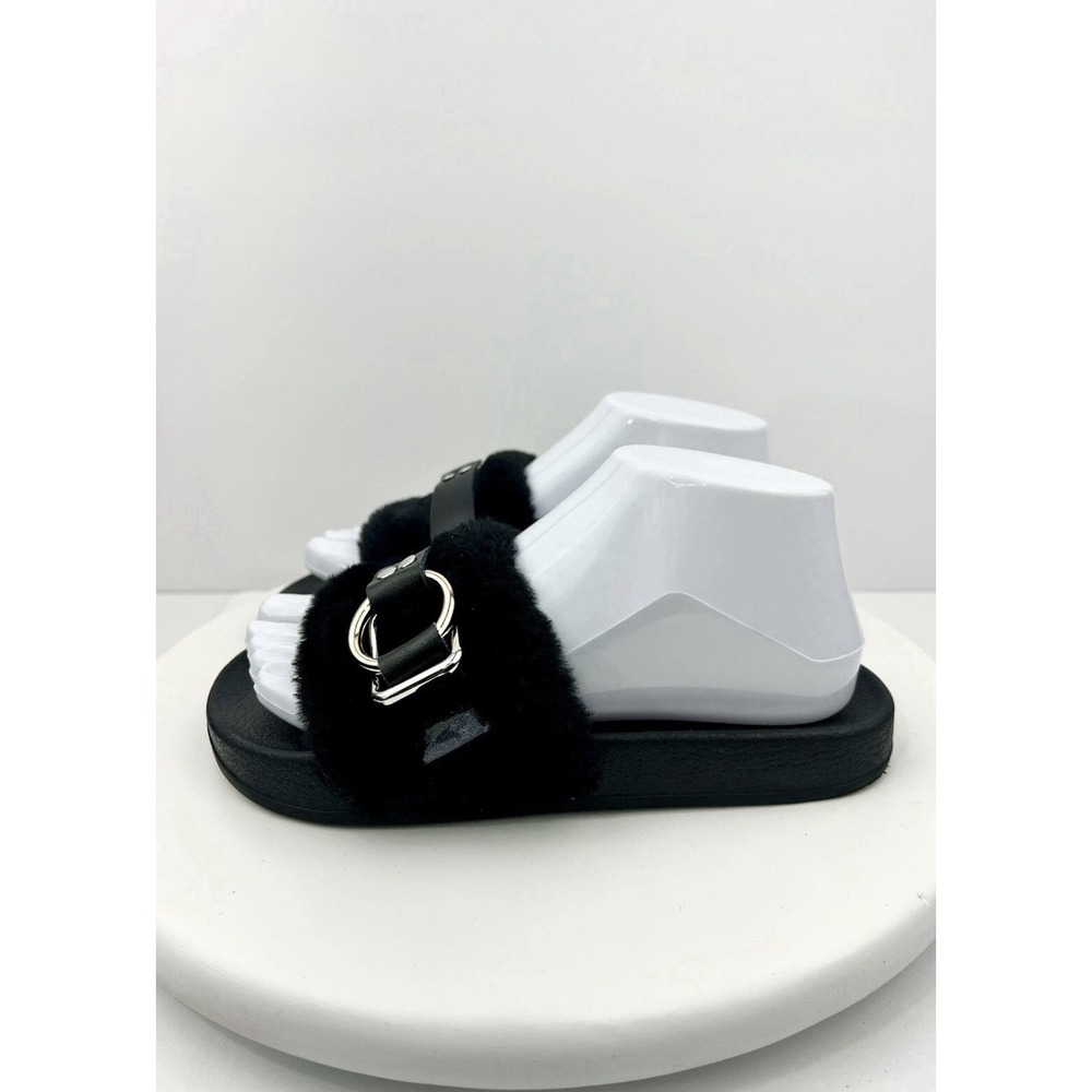 Urban Sport by J/Slides Women's Black Buckle Up‎ Slides Size 6M Sandals Shoes